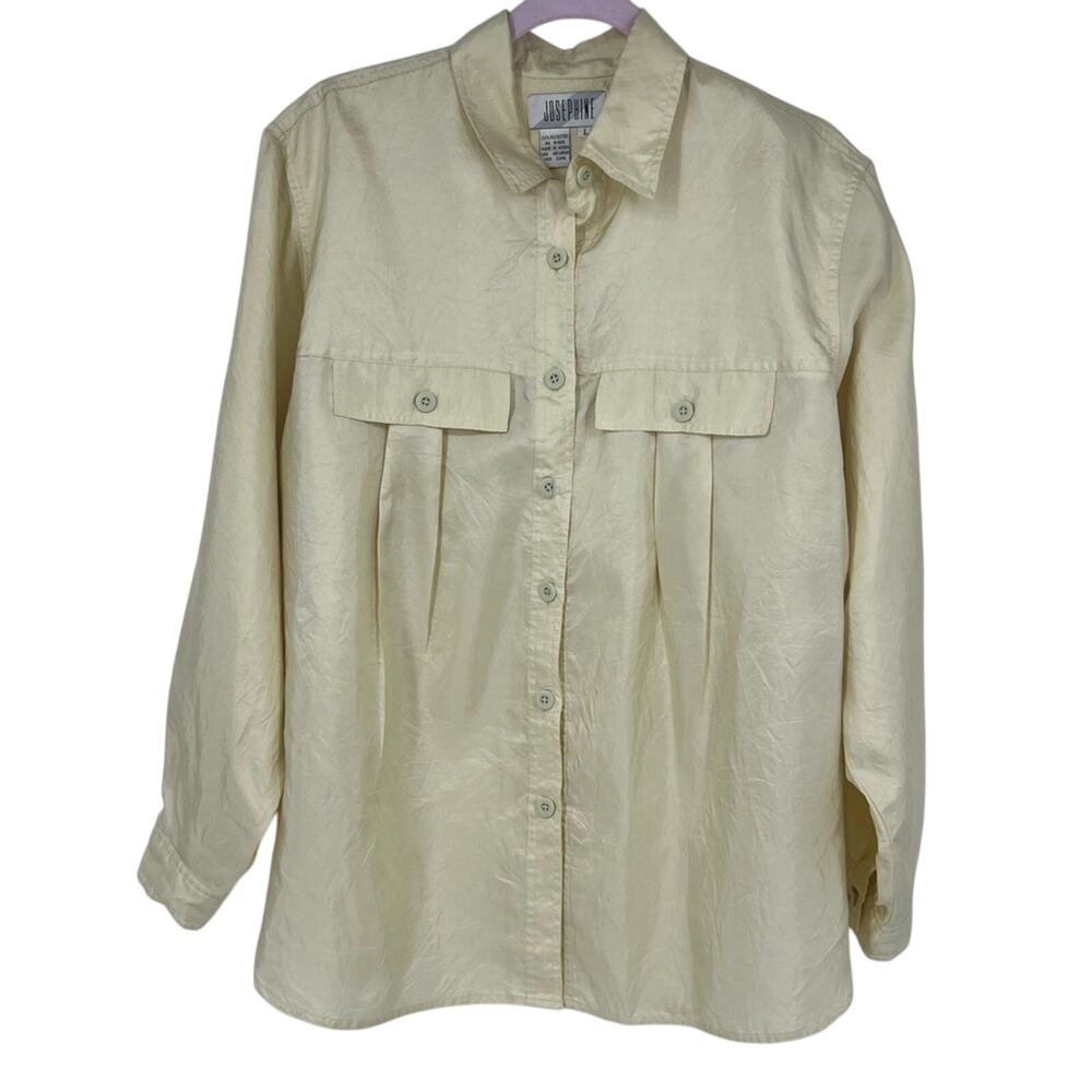 Josephine  Button Down Long Sleeve Women's Shirt Large